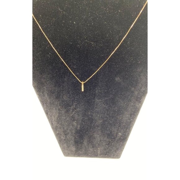 Penta Crystal Bar Charm Necklace Rose Gold  Adjustable Chain Women's Jewelry - Picture 2 of 9